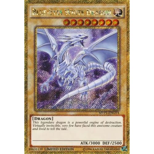 Blue-Eyes White Dragon (Gold Secret Rare) (MVP1-ENGV4) Gold