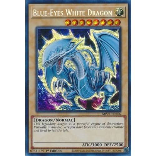Blue-Eyes White Dragon (MP22-EN266) Prismatic Secret Rare