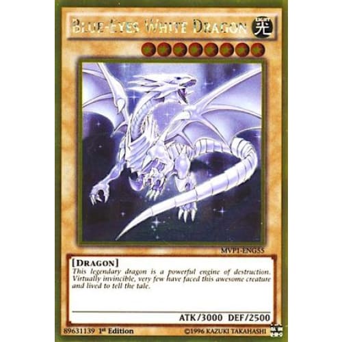 Blue-Eyes White Dragon (MVP1-ENG55) Gold Rare 1st Edition