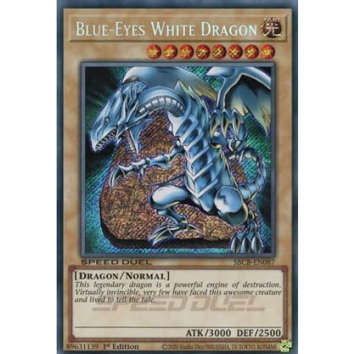 Blue-Eyes White Dragon (Secret) (SBCB-EN087) Secret Rare