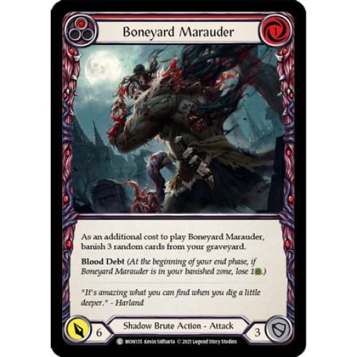 Boneyard Marauder (Red) (MONARCH) 1st Edition Rainbow Foil