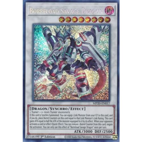 Borreload Savage Dragon (MP20-EN017) Prismatic Secret Rare