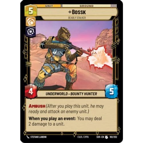 Bossk - Deadly Stalker (182/252) - Spark of Rebellion Foil