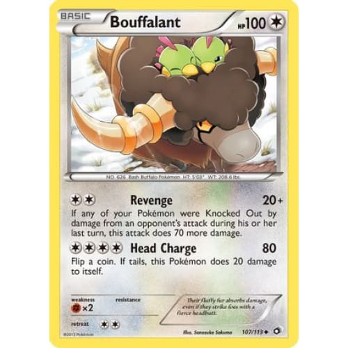 Bouffalant (107/113) Uncommon Reverse Holofoil - Single