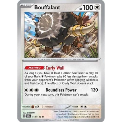 Bouffalant (119) Rare Classic Reverse Holofoil - Single
