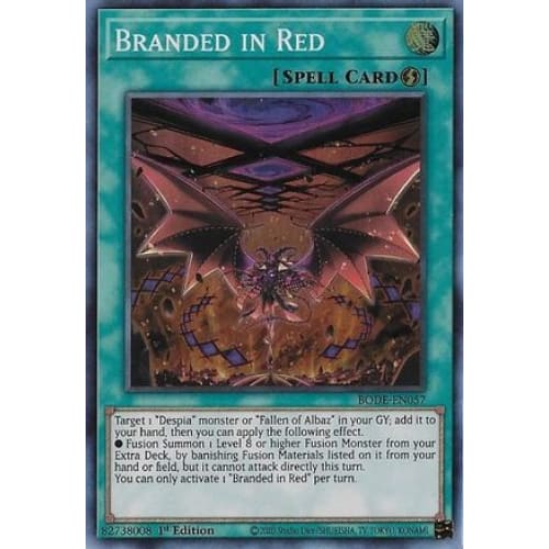 Branded in Red (BODE-EN057) Super Rare 1st Edition - Single