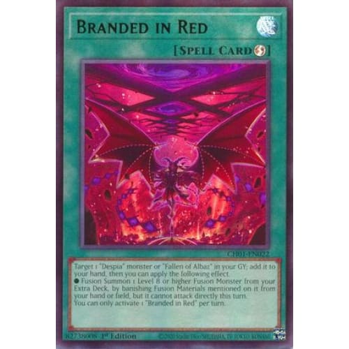 Branded in Red - CH01-EN022 Ultra Rare 1st Edition - Single