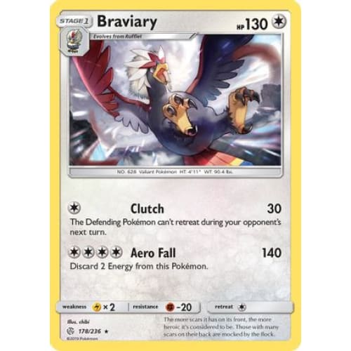 Braviary (178/236) Rare Classic Reverse Holofoil - Single