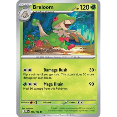 Breloom (6) Common Reverse Holofoil - Single