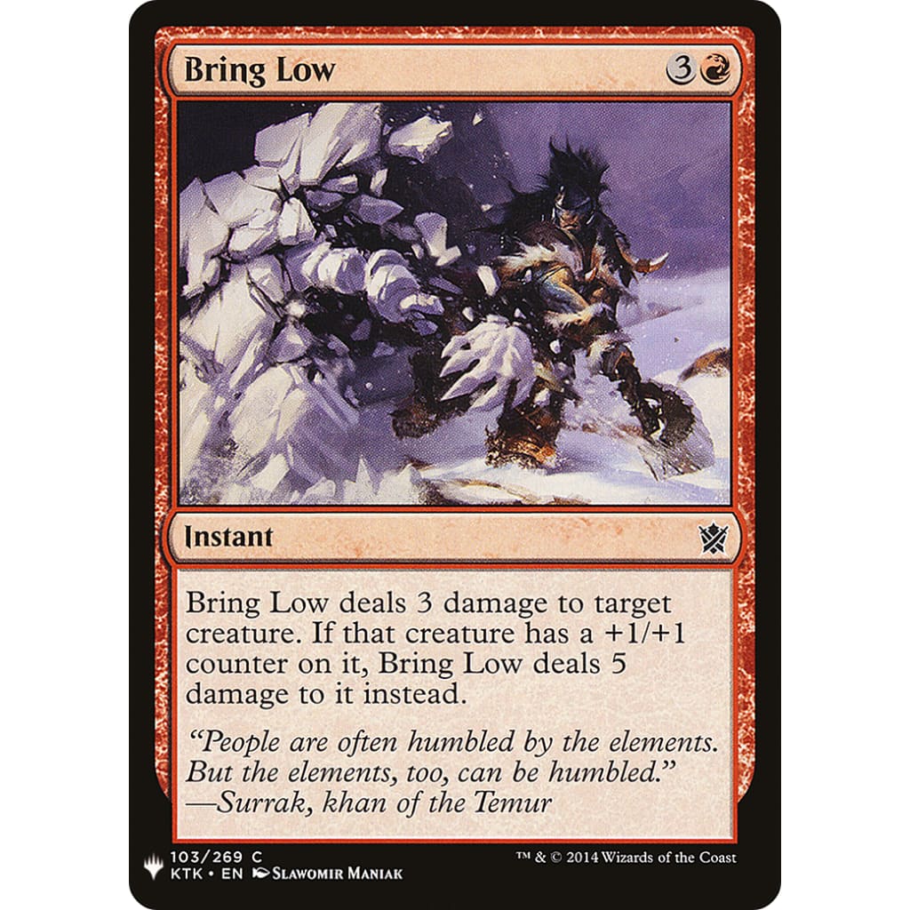 Bring Low (PLST-KTK-103) - Single
