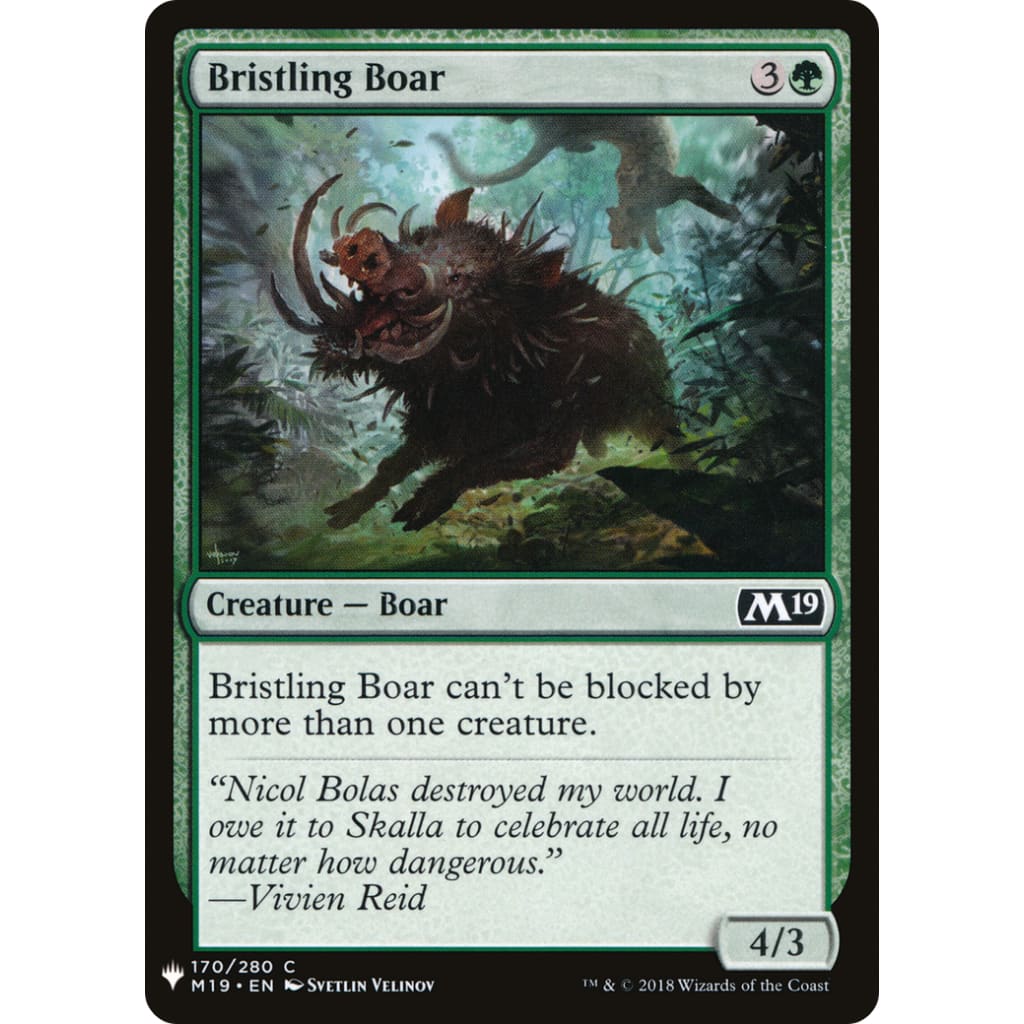 Bristling Boar (PLST-M19-170) - Single