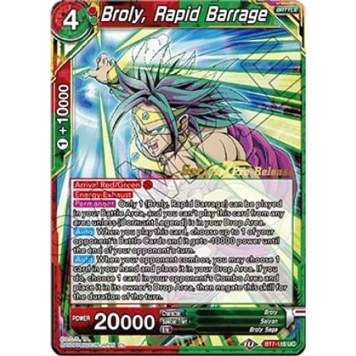 Broly Rapid Barrage (Assault of the Saiyans Pre-Release