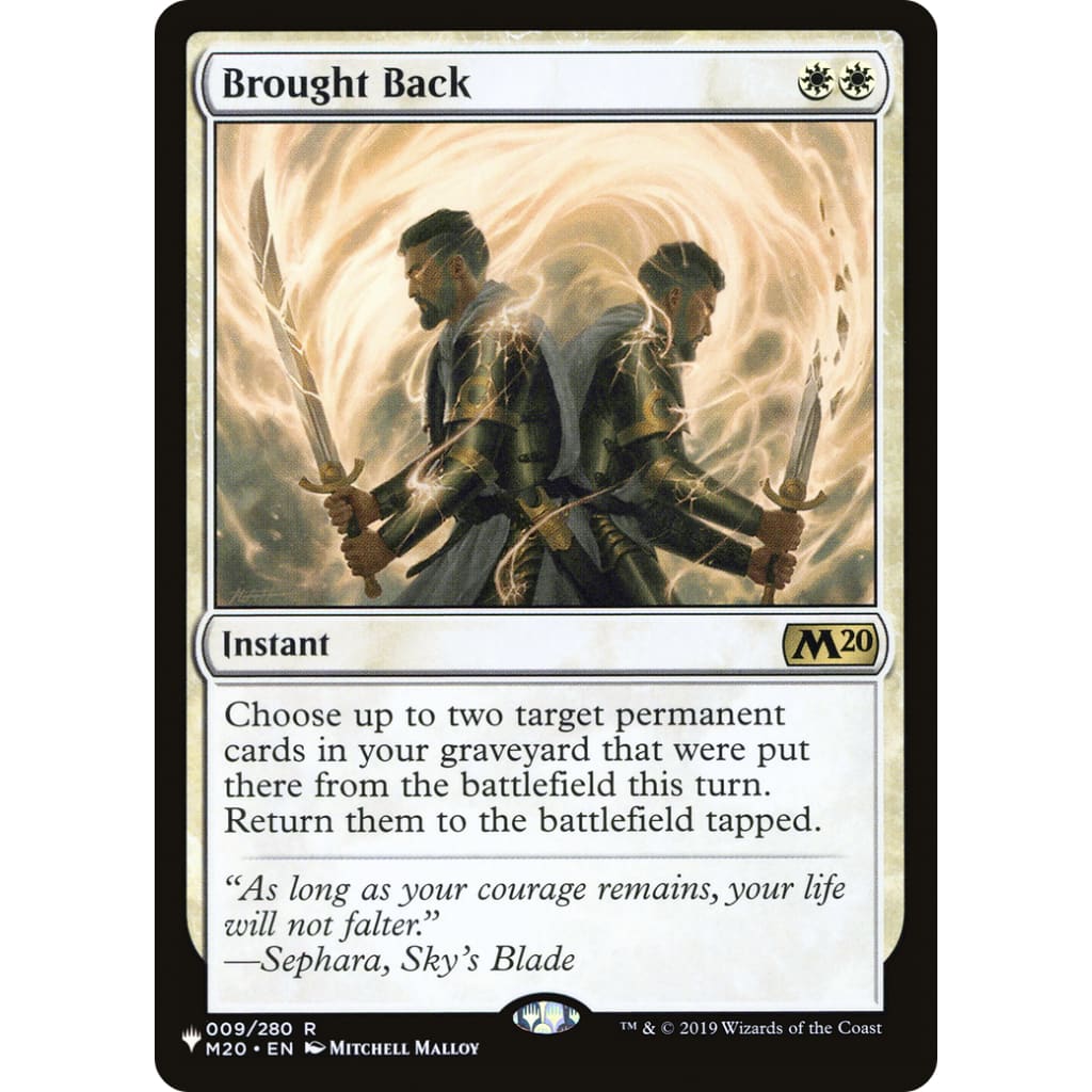 Brought Back (PLST-M20-9) - Single