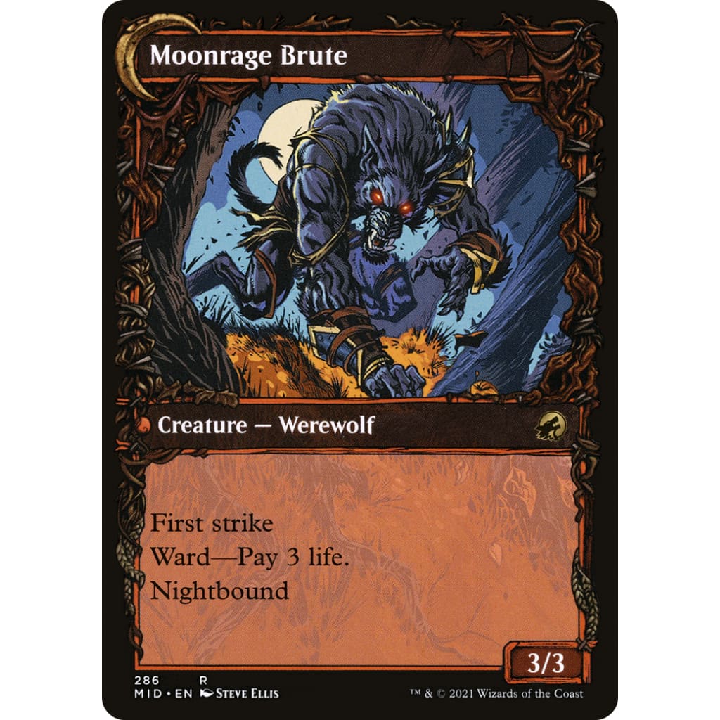 Brutal Cathar // Moonrage Brute (MID-286): (Showcase Double