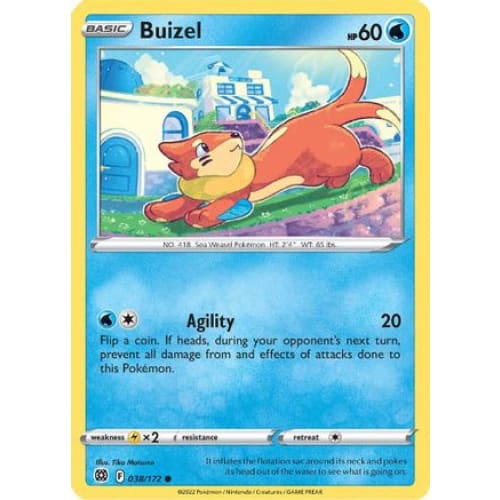 Buizel (038/172) Common Reverse Holofoil - Single