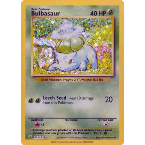 Bulbasaur (1) Rare Holofoil - Single