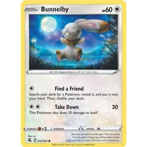 Bunnelby (214/264) Common Reverse Holofoil - Single