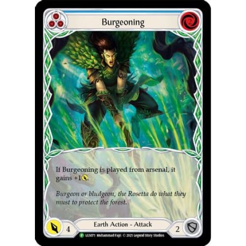 Burgeoning (Blue) (FLESH AND BLOOD: PROMO CARDS) Rainbow