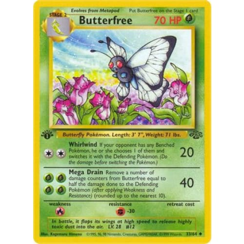 Butterfree (033/064) Uncommon Unlimited - Single