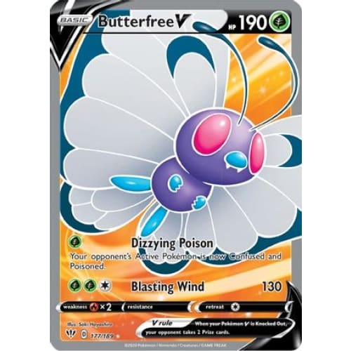 Butterfree V (177/189) Ultra Rare Holofoil - Single