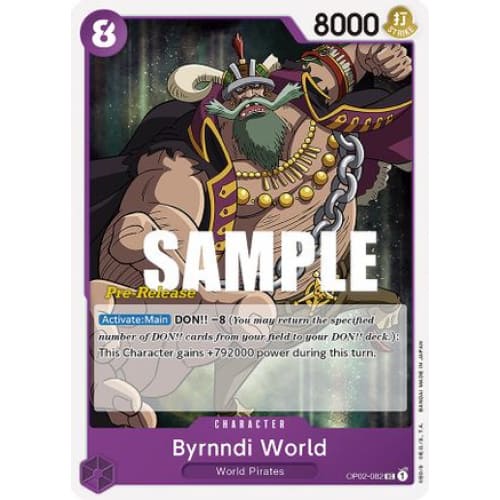 Byrnndi World OP02-082 UC Paramount War Pre-Release Cards