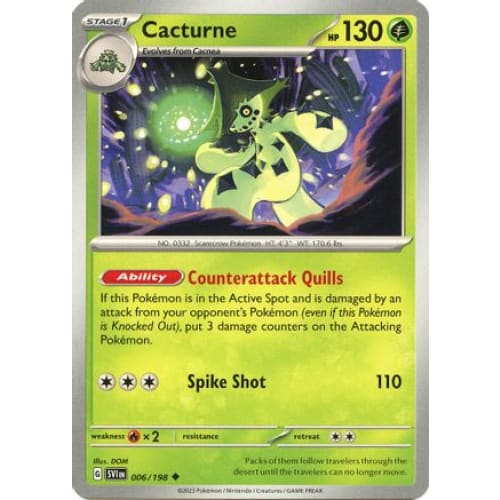 Cacturne - 006/198 (6) Reverse Holofoil Uncommon - Single