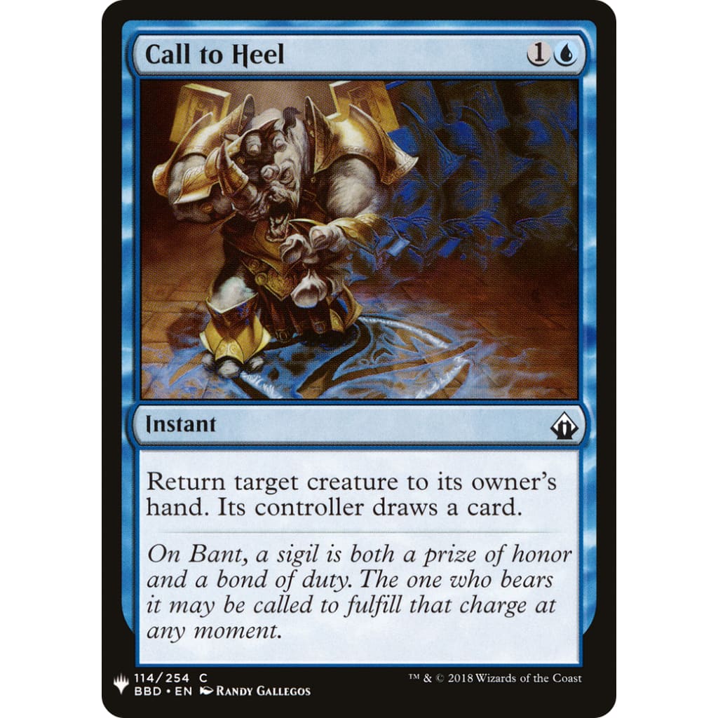 Call to Heel (PLST-BBD-114) - Single