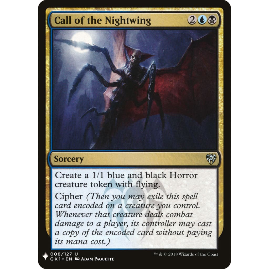 Call of the Nightwing (PLST-GK1-8) - Single