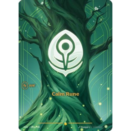 Calm Rune (Alternate Art) (042a/298) - Origins Foil - Single