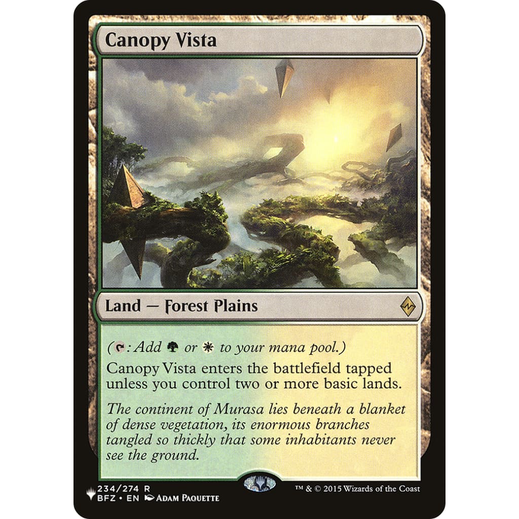 Canopy Vista (PLST-BFZ-234) - Single
