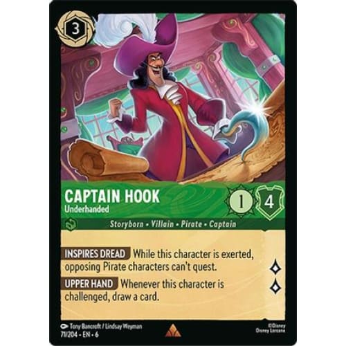 Captain Hook - Underhanded (71/204) - Azurite Sea - Single