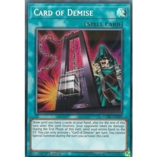 Card of Demise (LCKC-EN029) Secret Rare 1st Edition - Single