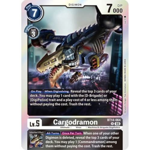 Cargodramon - BT14-064 - Rare Foil - Single