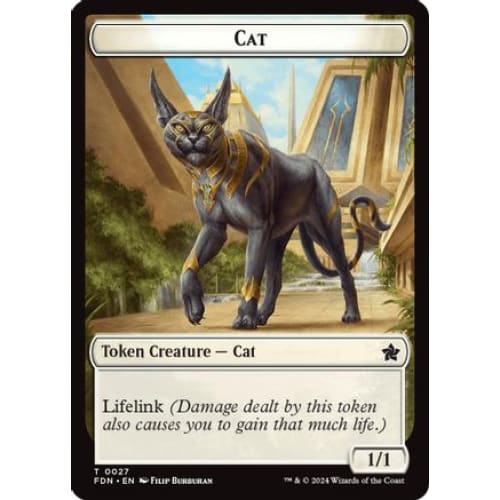 Cat (0027) // Phyrexian Goblin Double-Sided Token (-27 31)