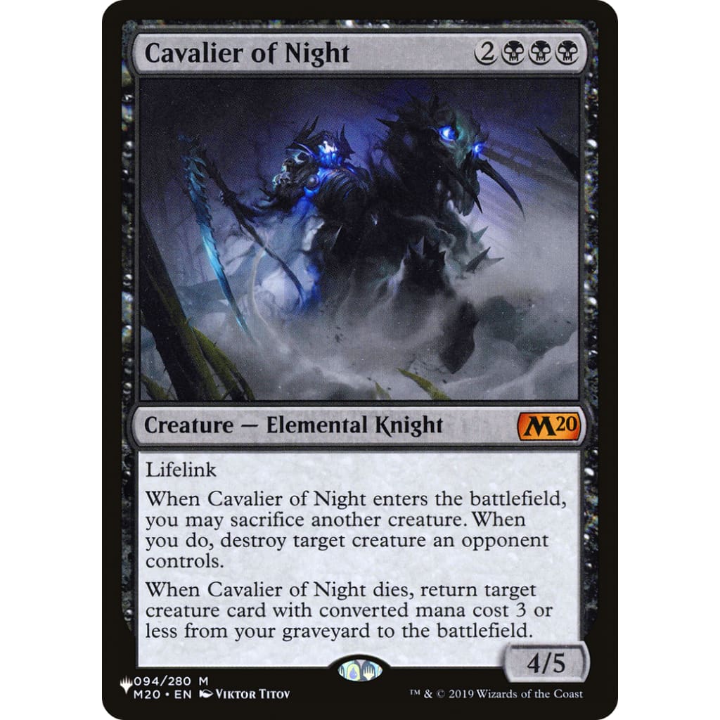 Cavalier of Night (PLST-M20-94) - Single