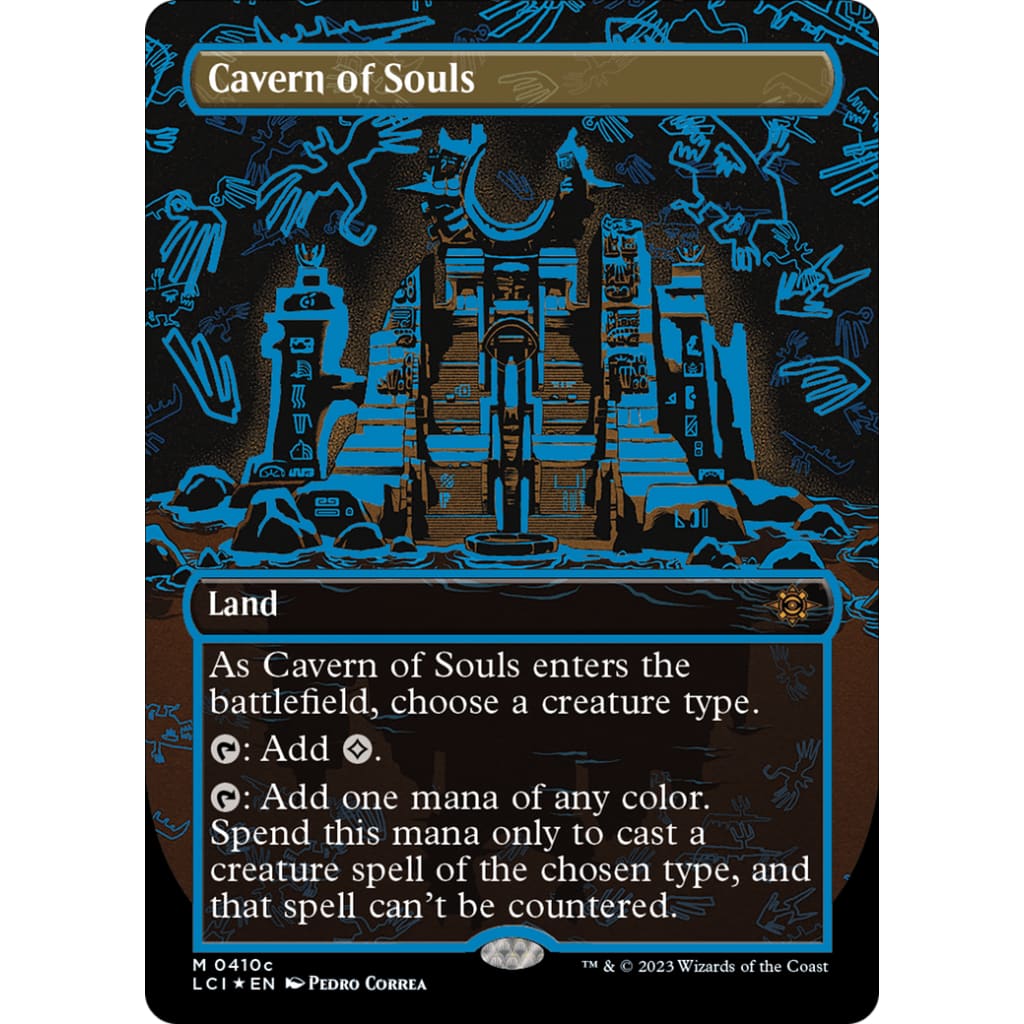 Cavern of Souls (LCI-410C) (Borderless) Neon Ink Foil
