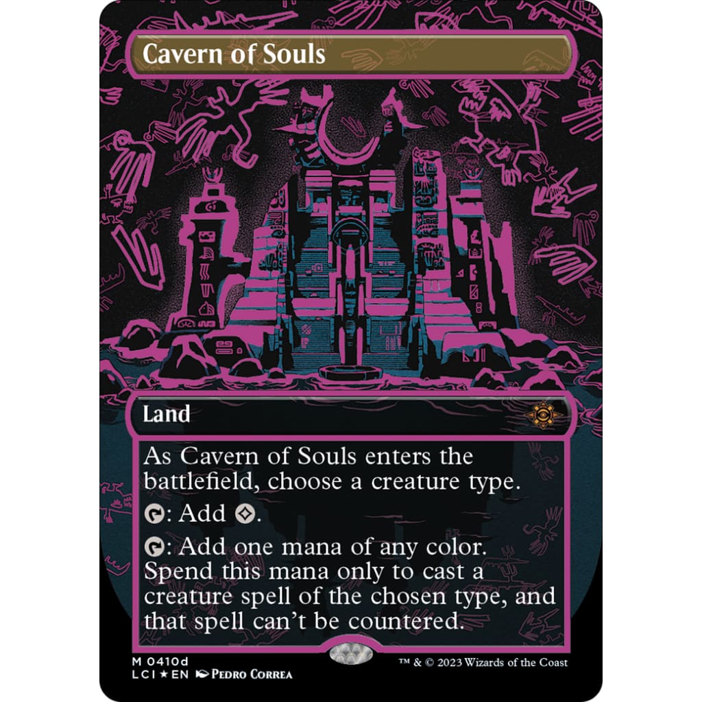 Cavern of Souls (LCI-410D) (Borderless) Neon Ink Foil