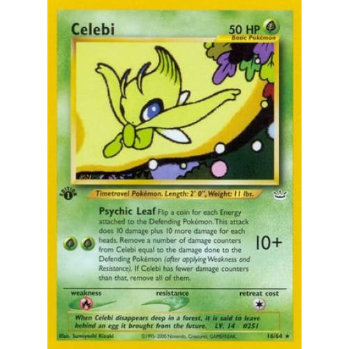 Celebi (016/064) Rare Classic 1st Edition - Single