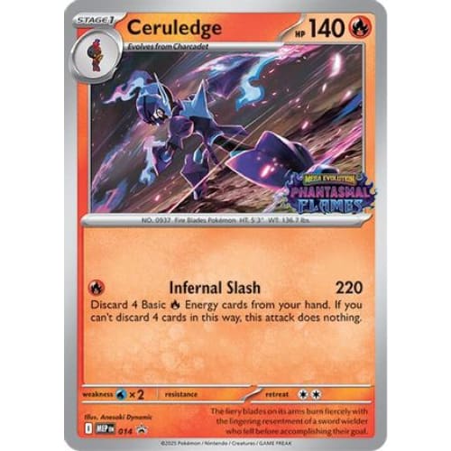 Ceruledge (Prerelease) (14) Promo Holofoil - Single