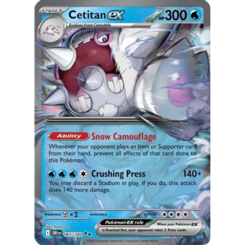 Cetitan ex - 065/182 (65) Double Rare Holofoil - Single