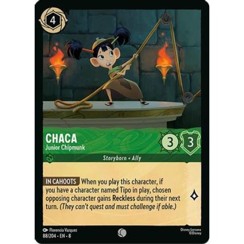 Chaca - Junior Chipmunk (88/204) - Reign of Jafar - Single