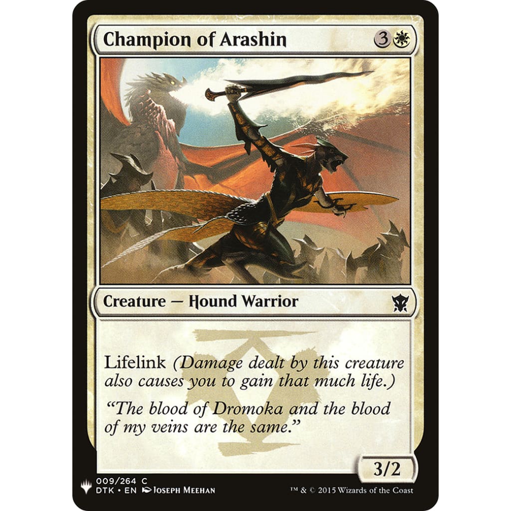 Champion of Arashin (PLST-DTK-9) - Single