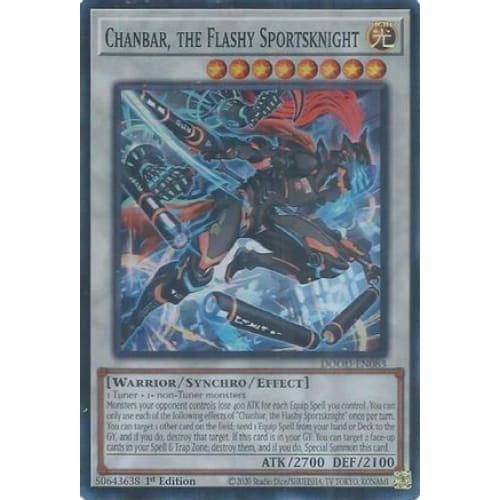 Chanbar the Flashy Sportsknight - DOOD-EN083 Super Rare 1st