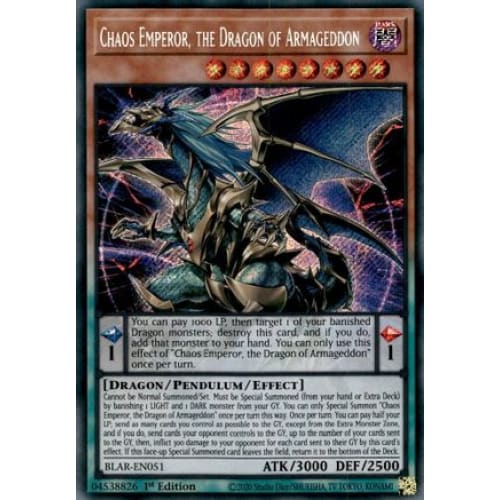 Chaos Emperor the Dragon of Armageddon (BLAR-EN051) Secret