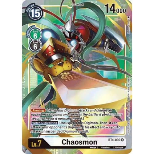 Chaosmon (Alternate Art) (BT4-090 R) Rare Foil - Single