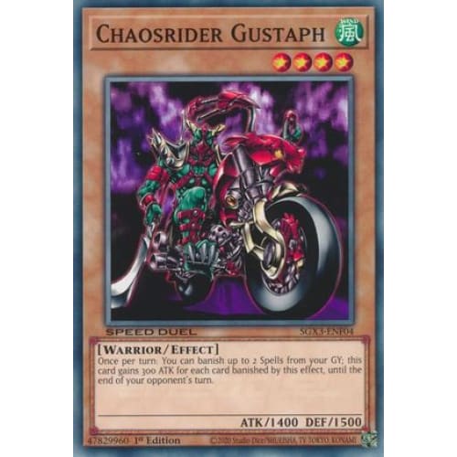 Chaosrider Gustaph - SGX3-ENF04 Common 1st Edition - Single