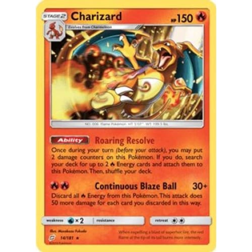 Charizard - 14/181 (SM Team Up) Cosmos Holofoil Rare