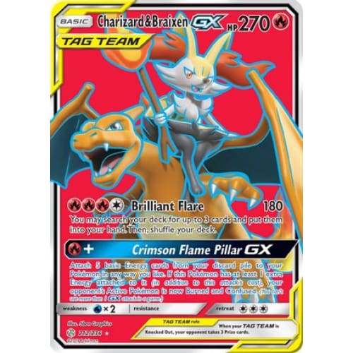 Charizard & Braixen-GX (212/236) Ultra Rare Holofoil