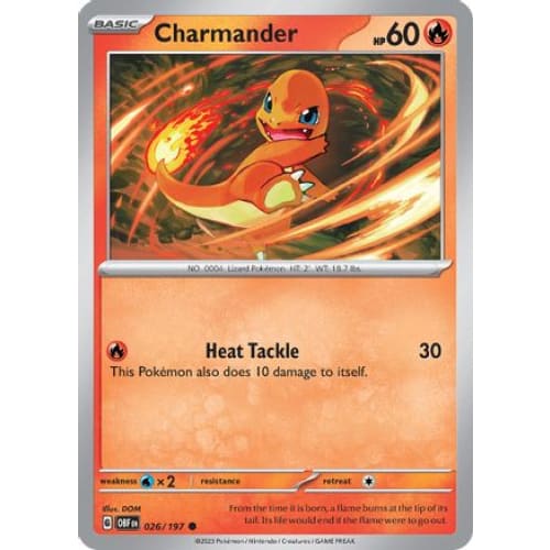 Charmander (026/197) Common Reverse Holofoil - Single