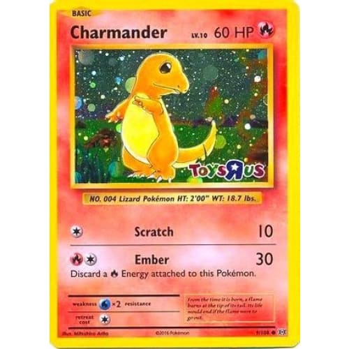 Charmander - 9/108 (Toys R Us Promo) (9) Promo Holofoil